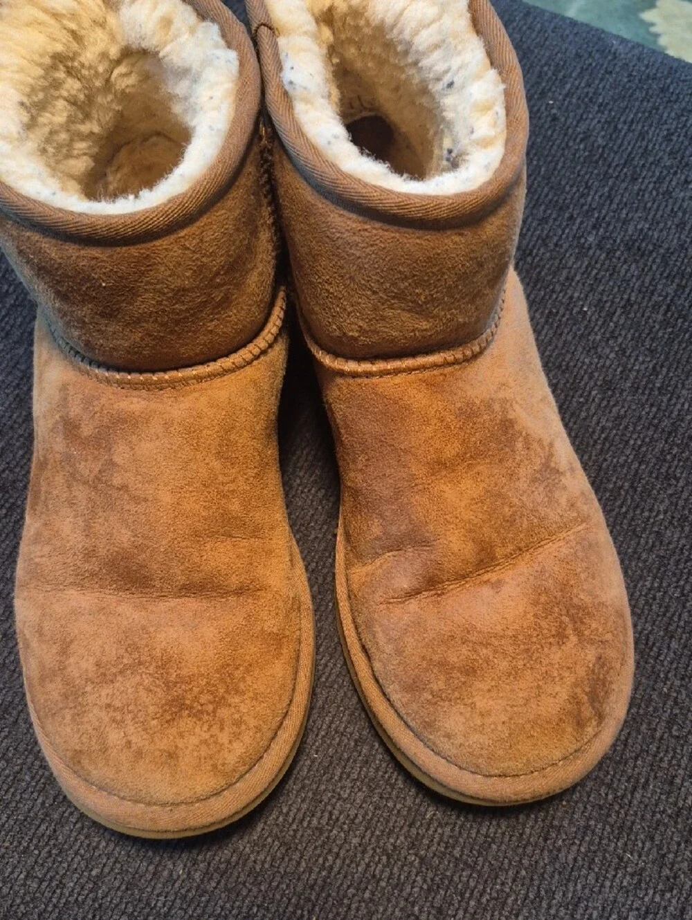 UGG Kids Chestnut Suede Shearling Boots